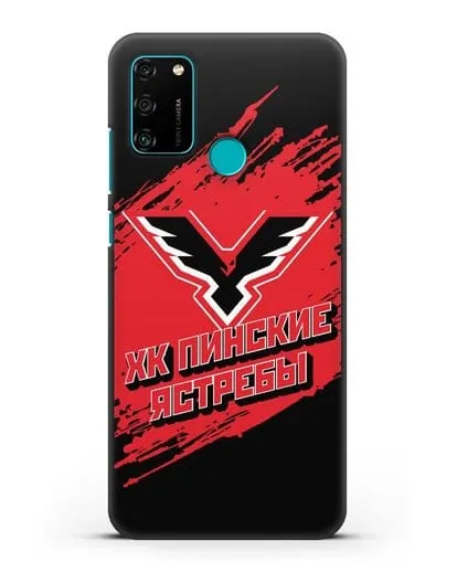 Чехол с надписью ХК Пинские ястребы силиконовый для Honor 9A