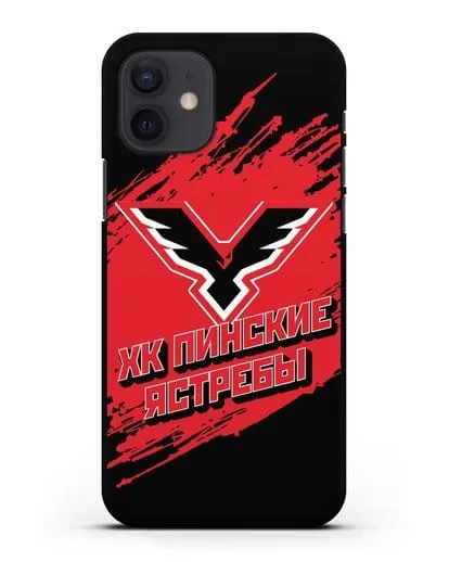 Чехол с надписью ХК Пинские ястребы силиконовый для iPhone 12