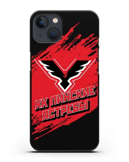 Чехол с надписью ХК Пинские ястребы силиконовый для iPhone 13 Mini
