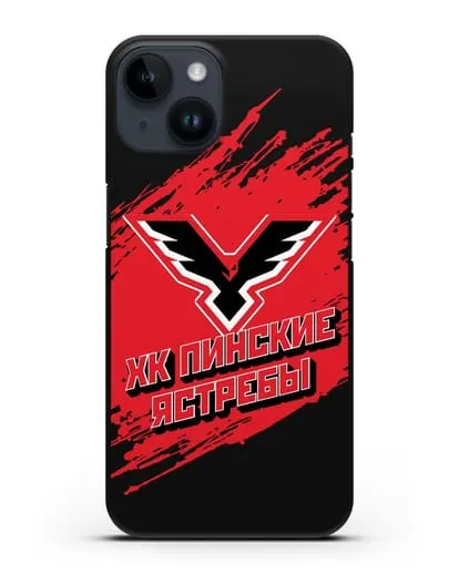 Чехол с надписью ХК Пинские ястребы силиконовый для iPhone 14