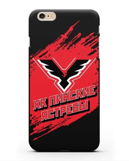 Чехол с надписью ХК Пинские ястребы силиконовый для iPhone 6 Plus