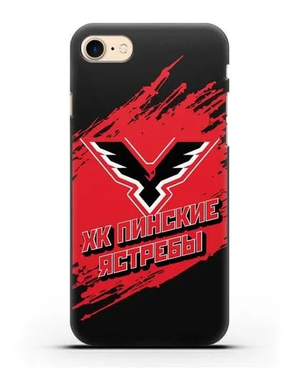 Чехол с надписью ХК Пинские ястребы силиконовый для iPhone 7