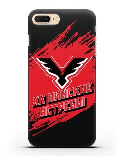 Чехол с надписью ХК Пинские ястребы силиконовый для iPhone 8 Plus