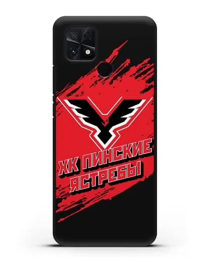Чехол с надписью ХК Пинские ястребы силиконовый для Xiaomi Poco C40
