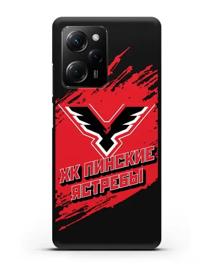 Чехол с надписью ХК Пинские ястребы силиконовый для Xiaomi Poco X5 Pro