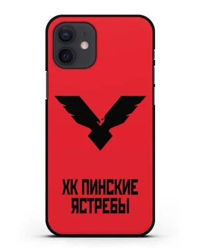 Чехол с эмблемой ХК Пинские ястребы силиконовый для iPhone 12