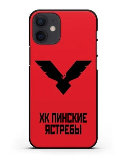 Чехол с эмблемой ХК Пинские ястребы силиконовый для iPhone 12 mini
