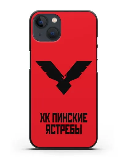 Чехол с эмблемой ХК Пинские ястребы силиконовый для iPhone 13