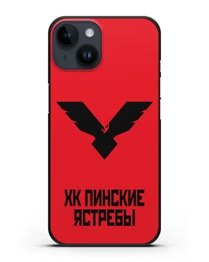 Чехол с эмблемой ХК Пинские ястребы силиконовый для iPhone 14