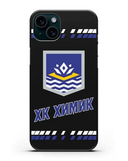 Чеxол с логотипом ХК Химик силиконовый для iPhone 15 Plus