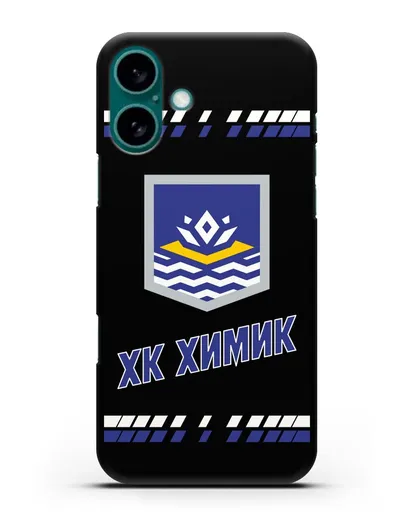 Чеxол с логотипом ХК Химик силиконовый для iPhone 16 Plus