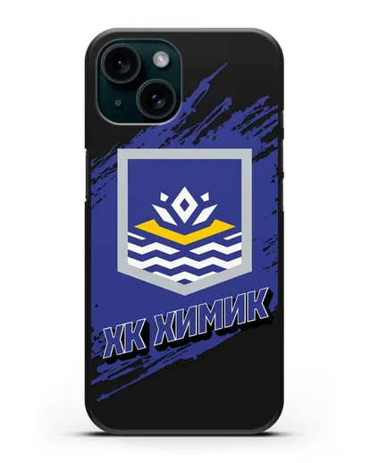 Чехол с надписью ХК Химик силиконовый для iPhone 15