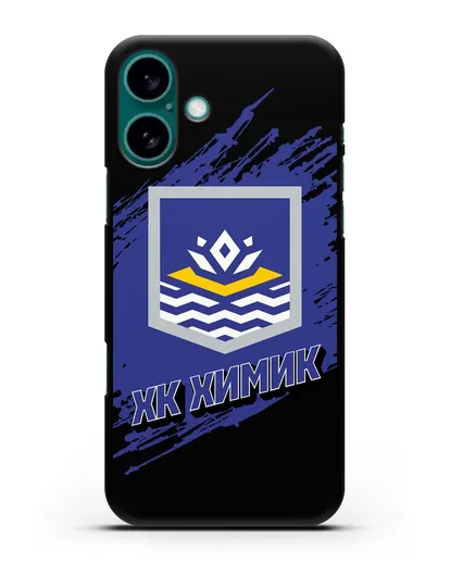 Чехол с надписью ХК Химик силиконовый для iPhone 16 Plus