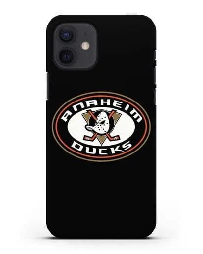 Чеxол с логотипом Anaheim Ducks силиконовый для iPhone 12