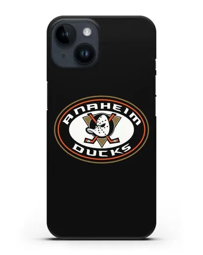Чеxол с логотипом Anaheim Ducks силиконовый для iPhone 14