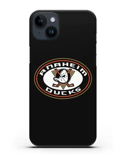 Чеxол с логотипом Anaheim Ducks силиконовый для iPhone 14 Plus