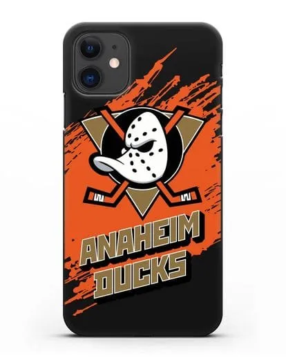 Чехол с надписью ХК Анахайм Дакс силиконовый для iPhone 11
