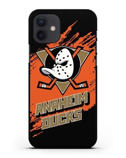 Чехол с надписью ХК Анахайм Дакс силиконовый для iPhone 12