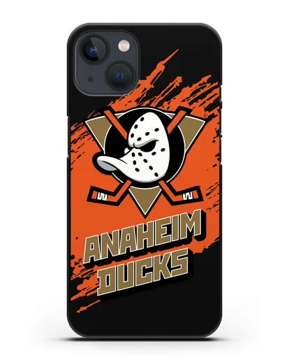 Чехол с надписью ХК Анахайм Дакс силиконовый для iPhone 13 Mini