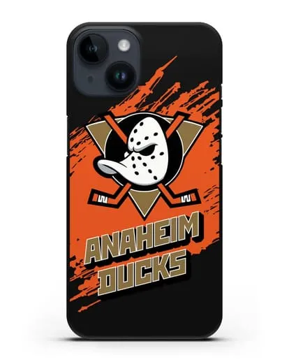 Чехол с надписью ХК Анахайм Дакс силиконовый для iPhone 14