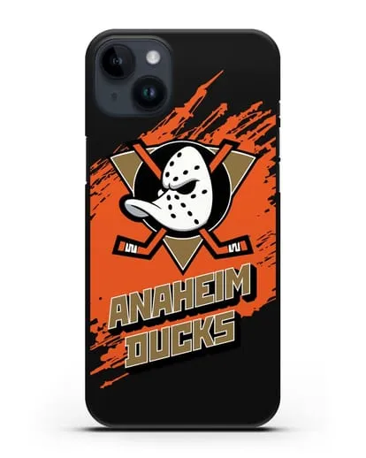 Чехол с надписью ХК Анахайм Дакс силиконовый для iPhone 14 Plus