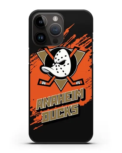 Чехол с надписью ХК Анахайм Дакс силиконовый для iPhone 14 Pro Max