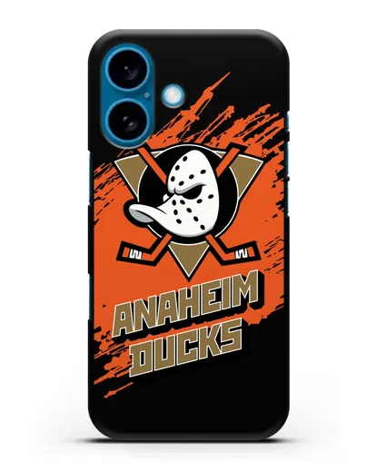 Чехол с надписью ХК Анахайм Дакс силиконовый для iPhone 16