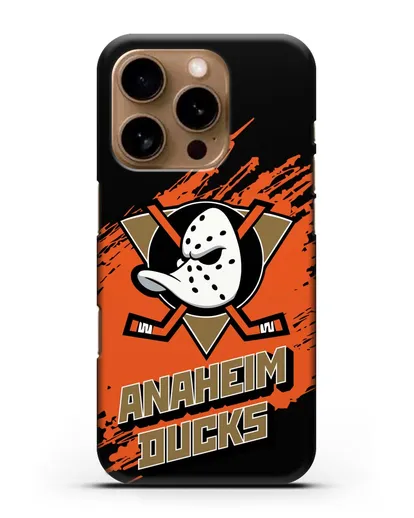 Чехол с надписью ХК Анахайм Дакс силиконовый для iPhone 16 Pro