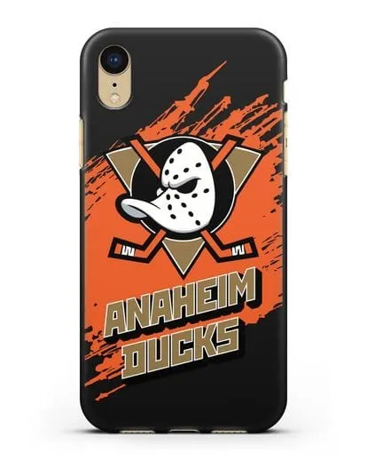 Чехол с надписью ХК Анахайм Дакс силиконовый для iPhone XR