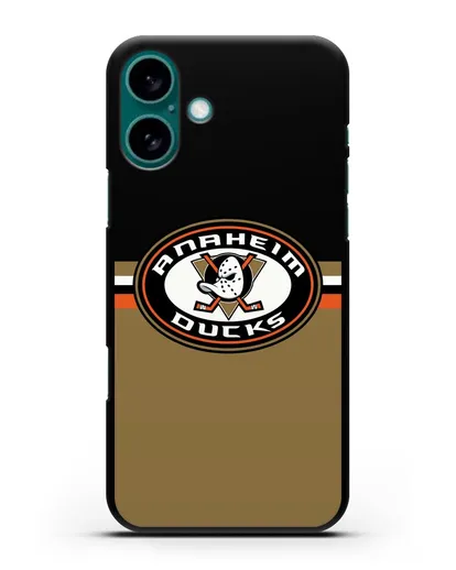 Чехол с символикой Anaheim Ducks силиконовый для iPhone 16 Plus