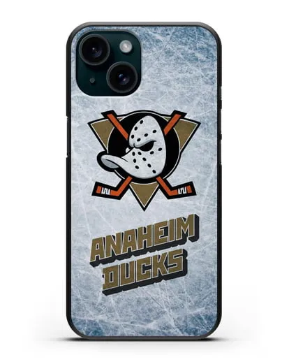 Чехол с рисунком Anaheim Ducks силиконовый для iPhone 15