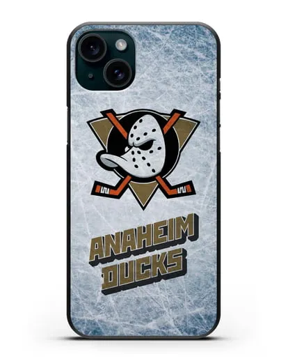 Чехол с рисунком Anaheim Ducks силиконовый для iPhone 15 Plus