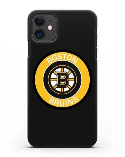Чеxол с логотипом Boston Bruins силиконовый для iPhone 11