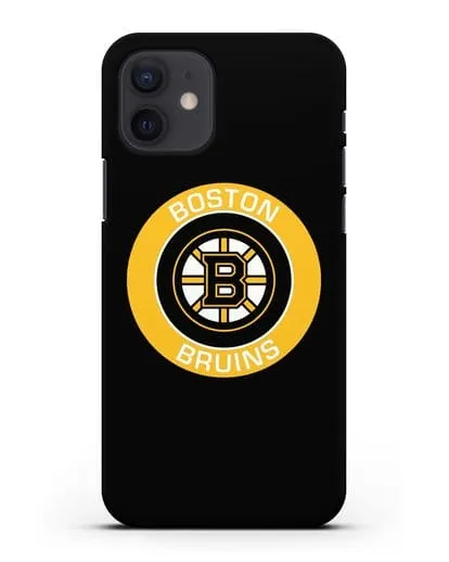 Чеxол с логотипом Boston Bruins силиконовый для iPhone 12