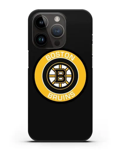 Чеxол с логотипом Boston Bruins силиконовый для iPhone 14 Pro