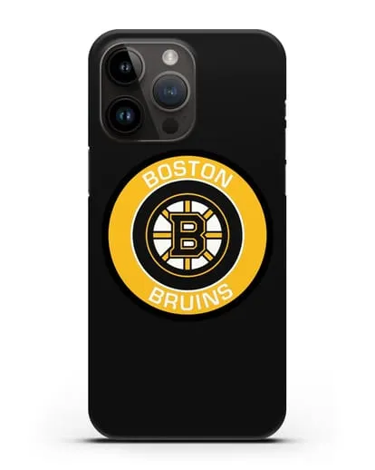 Чеxол с логотипом Boston Bruins силиконовый для iPhone 14 Pro Max