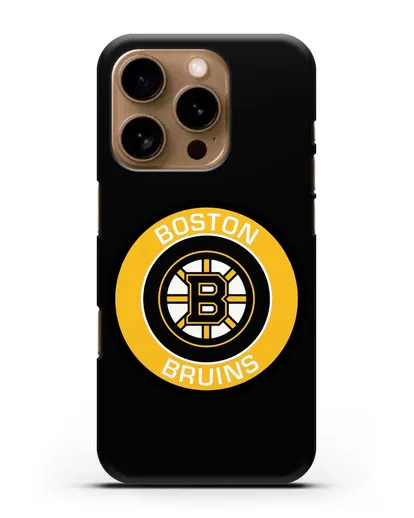 Чеxол с логотипом Boston Bruins силиконовый для iPhone 16 Pro