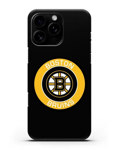 Чеxол с логотипом Boston Bruins силиконовый для iPhone 16 Pro Max