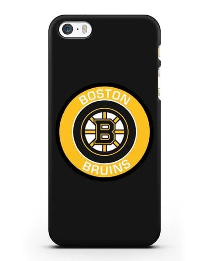 Чеxол с логотипом Boston Bruins силиконовый для iPhone 5/5s/SE