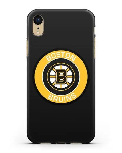 Чеxол с логотипом Boston Bruins силиконовый для iPhone XR