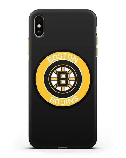 Чеxол с логотипом Boston Bruins силиконовый для iPhone XS Max