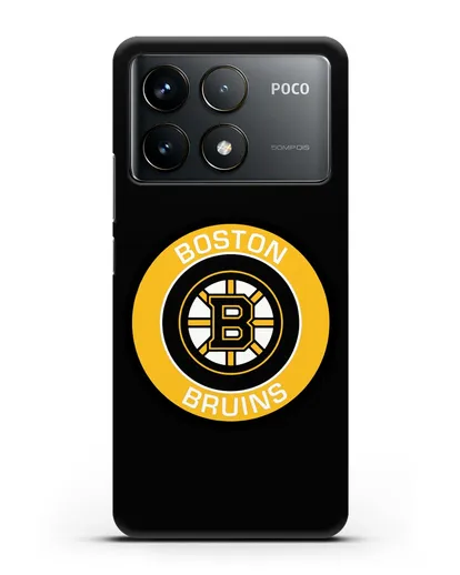 Чеxол с логотипом Boston Bruins силиконовый для Xiaomi Poco F6 Pro