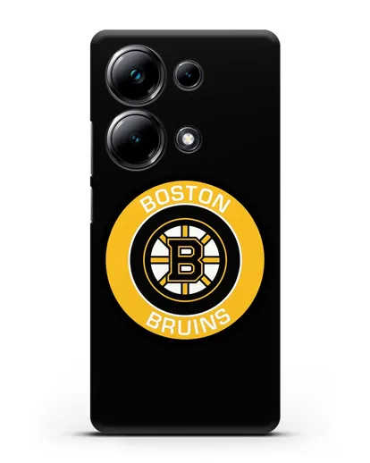 Чеxол с логотипом Boston Bruins силиконовый для Xiaomi Poco M6 Pro