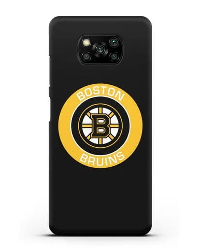 Чеxол с логотипом Boston Bruins силиконовый для Xiaomi Poco X3