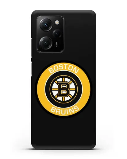 Чеxол с логотипом Boston Bruins силиконовый для Xiaomi Poco X5 Pro