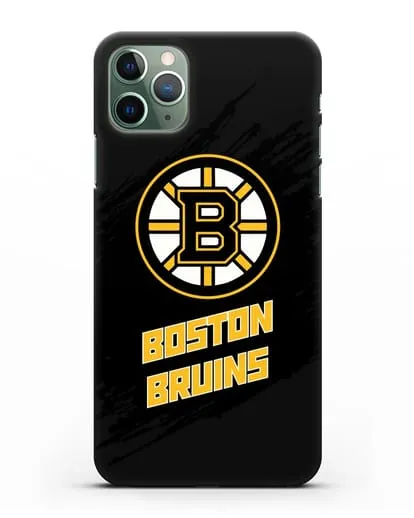 Чехол с надписью ХК Бостон Брюинз силиконовый для iPhone 11 Pro Max