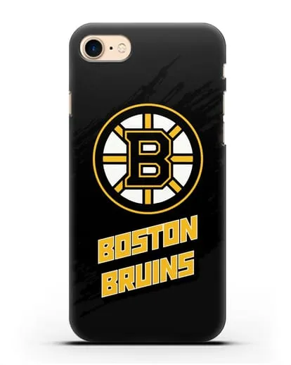 Чехол с надписью ХК Бостон Брюинз силиконовый для iPhone 7