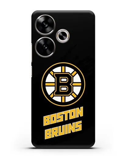 Чехол с надписью ХК Бостон Брюинз силиконовый для Xiaomi Poco F6