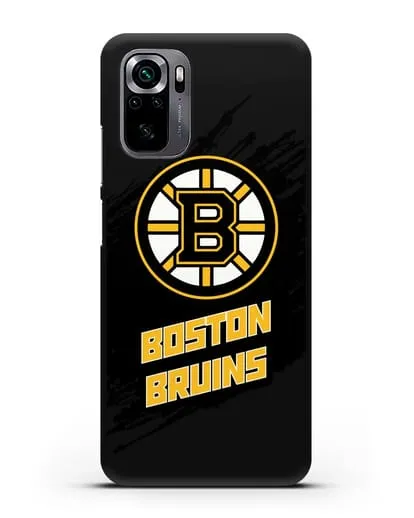Чехол с надписью ХК Бостон Брюинз силиконовый для Xiaomi Poco M5s