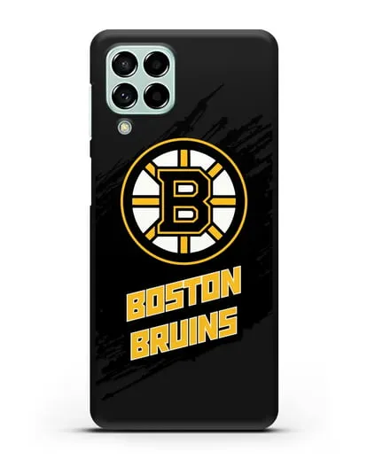Чехол с надписью ХК Бостон Брюинз силиконовый для Samsung Galaxy M53 [SM-M536]